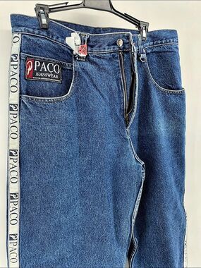 Paco | Vintage Y2K Hip Hop Skate Embroidered Logo Jeans | Size 36x34